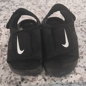 Nike Kids Black and White Sandals